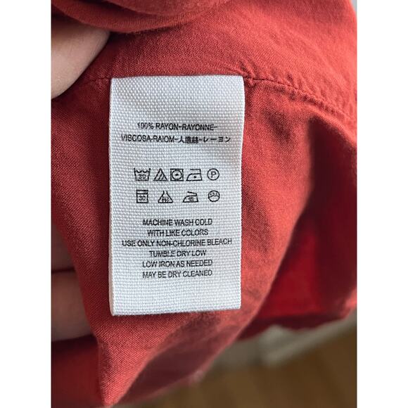 Free People Sundown Babydoll Dress S/P 🧡 Aztec Orange Boho Mini - Picture 9 of 10